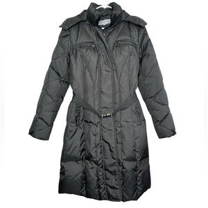 Marc New York by Andrew Marc Women's Mid-Length Grey Puffer Coat Medium